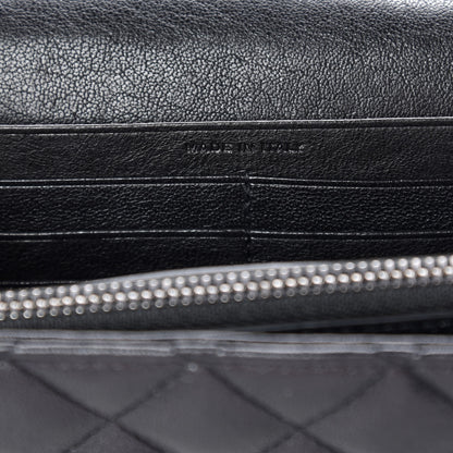 Saint Laurent Lambskin Mixed Matelasse Monogram Charms Chain Wallet Black 7 of 11