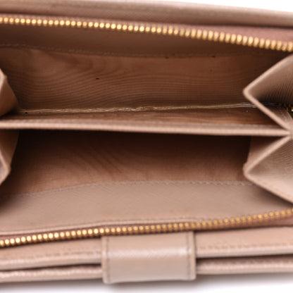 Prada Saffiano Metal Compact Wallet Cammeo 4 of 14