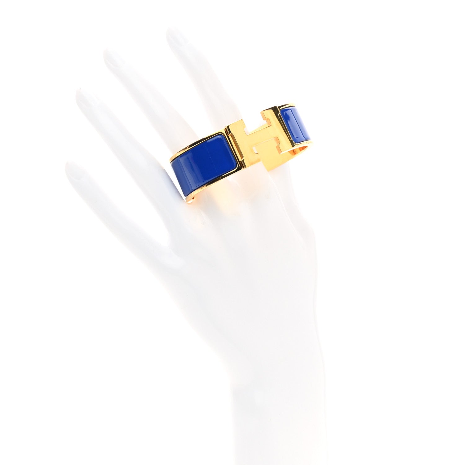 Hermes Enamel Wide Clic Clac H Bracelet PM Bleu Royal 2 of 4