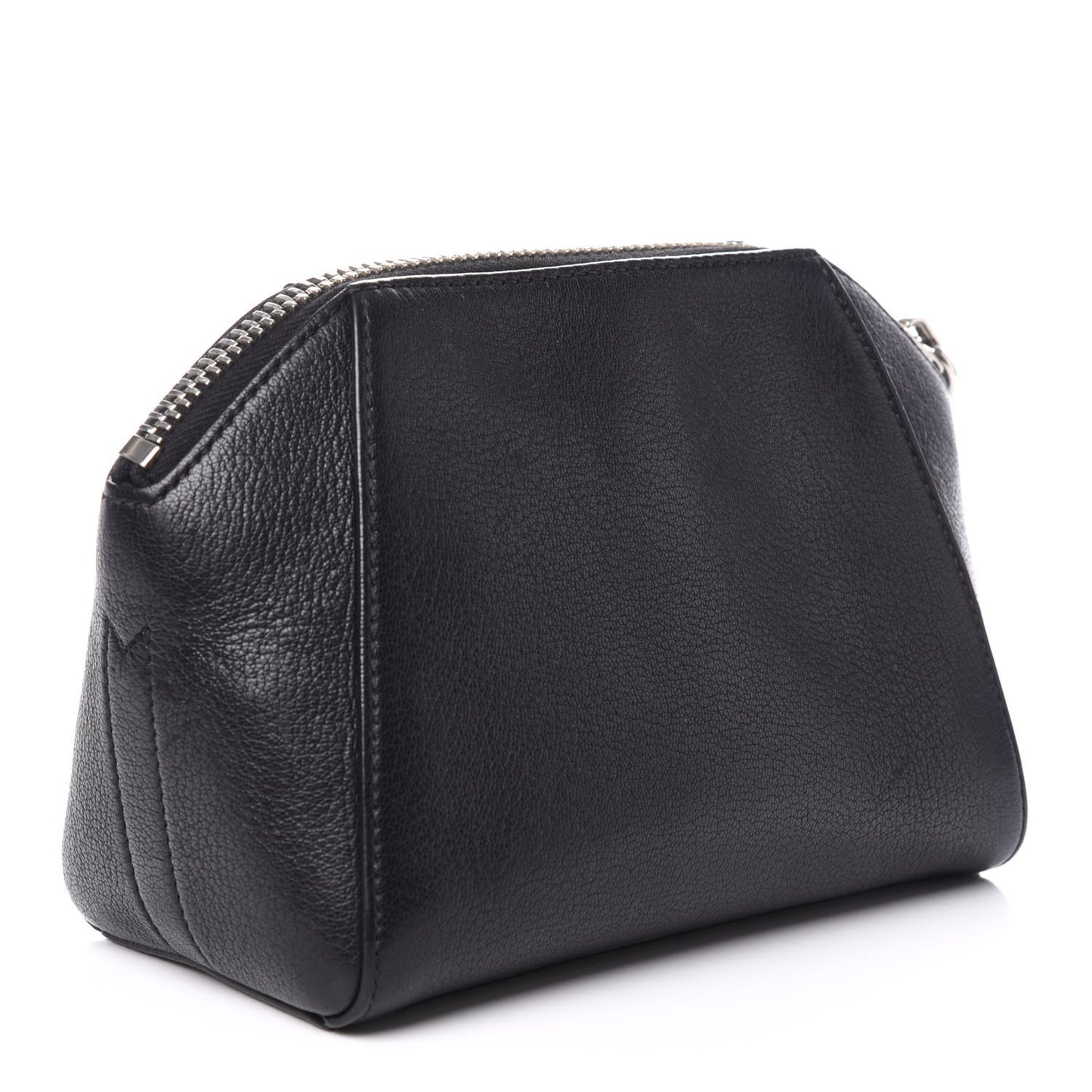 Sugar Goatskin Small Antigona Beauty Wristlet Black