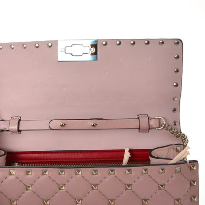 Valentino Garavani Nappa Rockstud Spike Wallet on Chain Water Rose 9 of 9