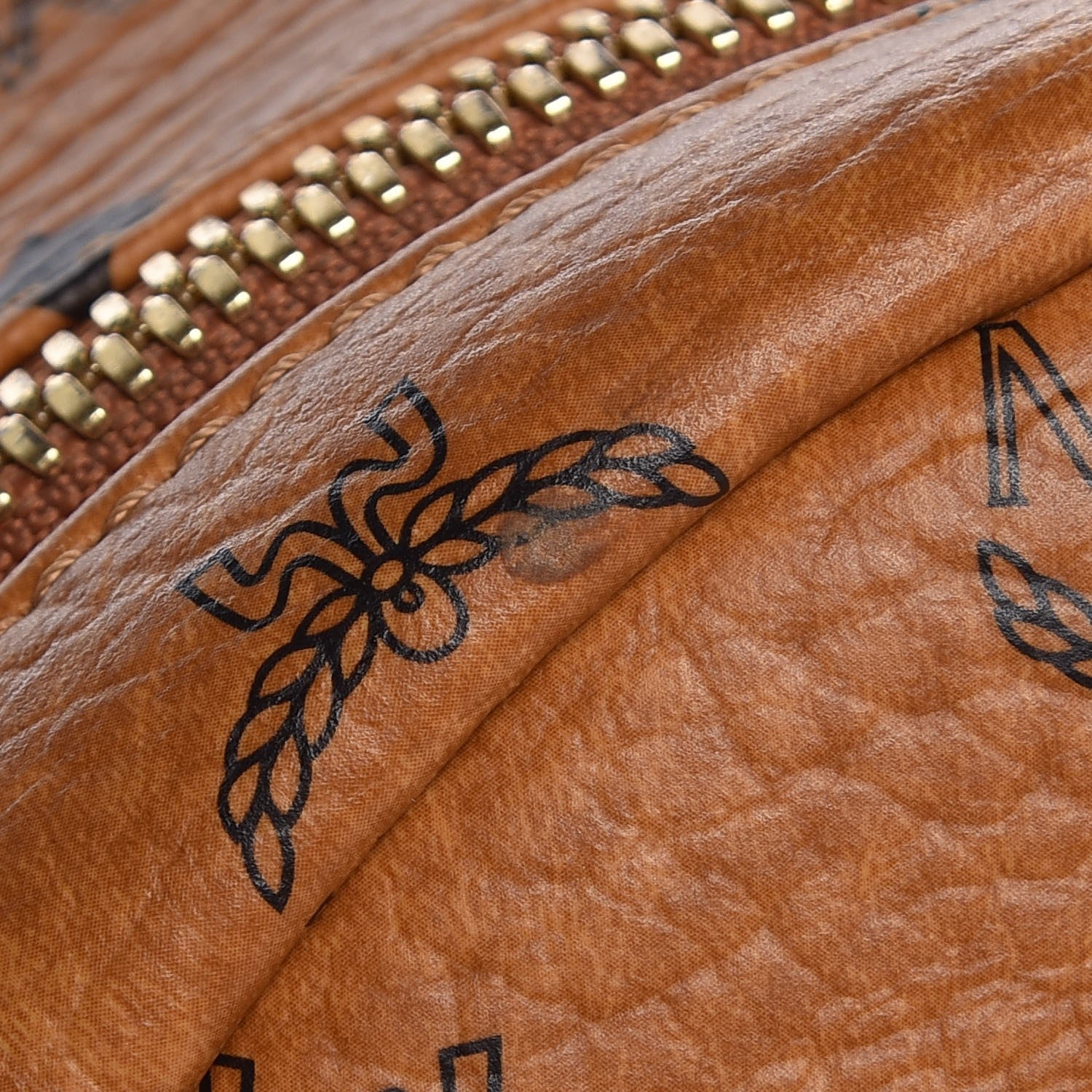 MCM Visetos Small Side Stud Stark Backpack Cognac 9 of 10