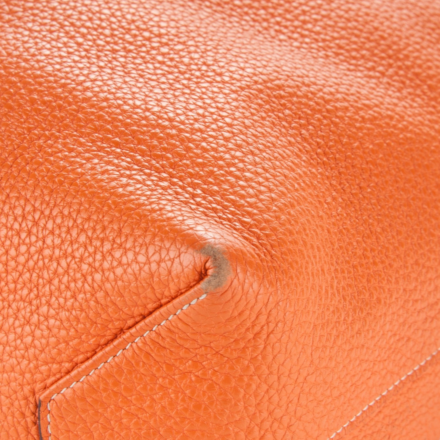 Hermes Taurillon Clemence Double Sens 36 Reversible Tote Gold Orange 17 of 17