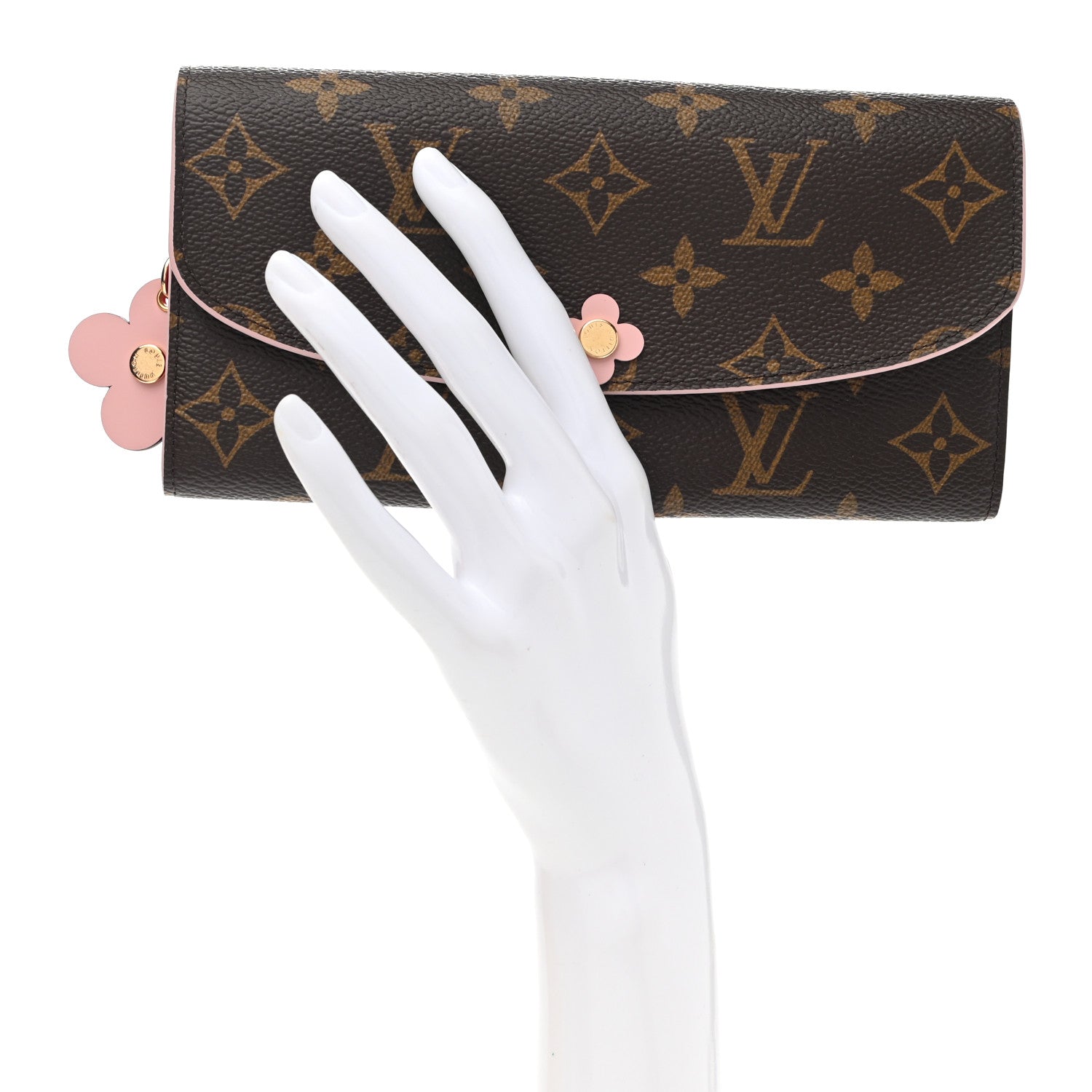 Louis Vuitton Monogram Bloom Flower Emilie Wallet Fuchsia 2 of 8