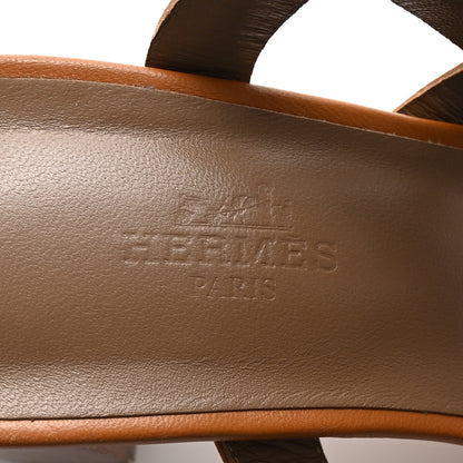 Hermes Nappa Bikini Sandals 38.5 Gold 8 of 9