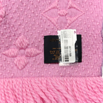 Louis Vuitton Wool Silk Logomania Scarf Rose 3 of 3