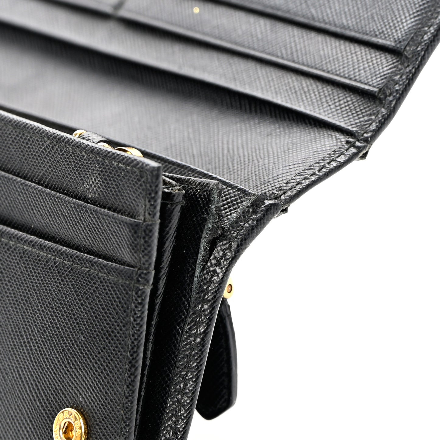 Saffiano Bow Continental Wallet Black