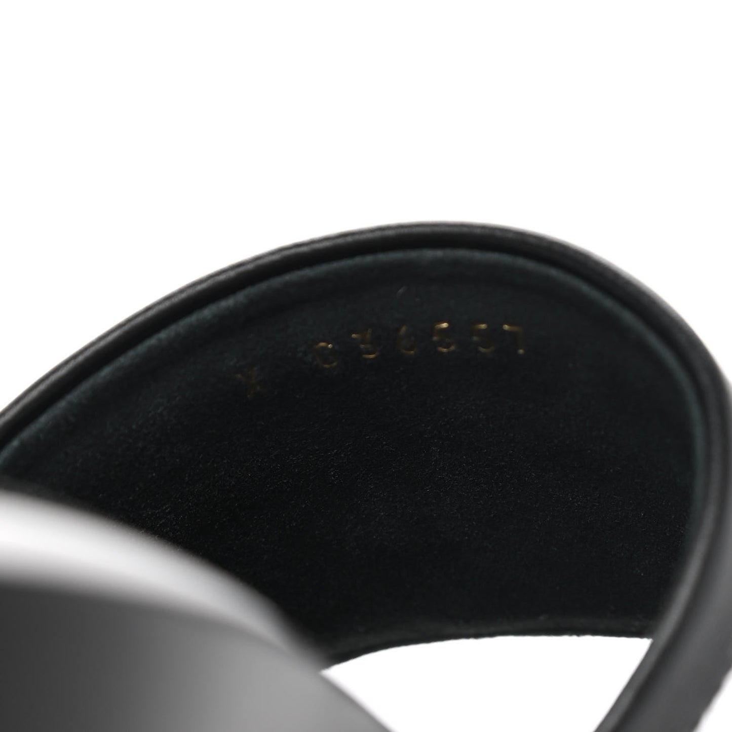 Lambskin Embroidered CC Mule Sandal 36.5 Black White