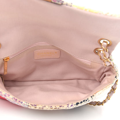 Chanel Fabric Patchwork Medium Flap Bag Pink 5 of 13