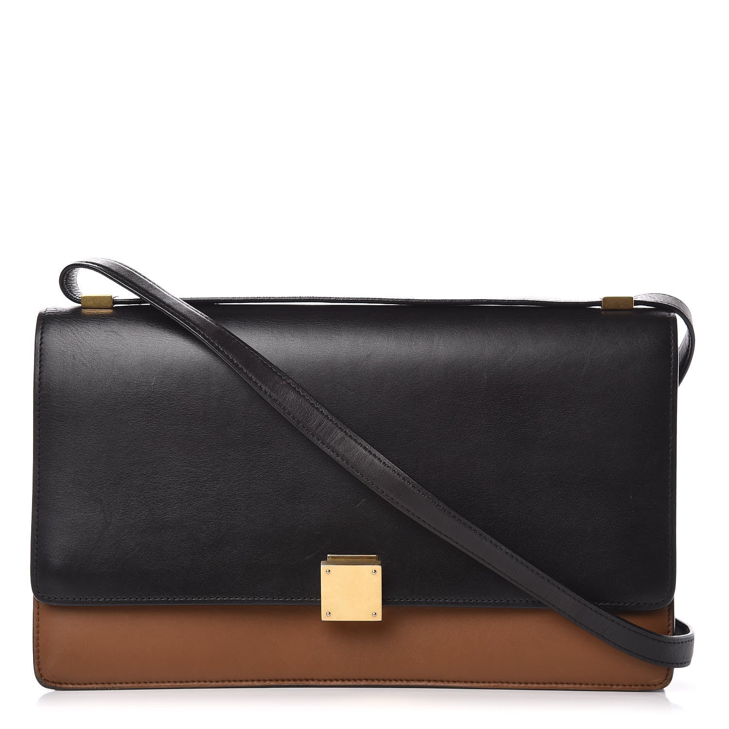 Celine Calfskin Medium Bi-Color Case Flap Camel 1 of 14