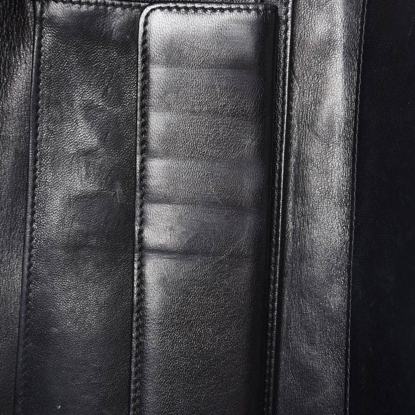 Lambskin Embossed Camellia Flap Wallet Black