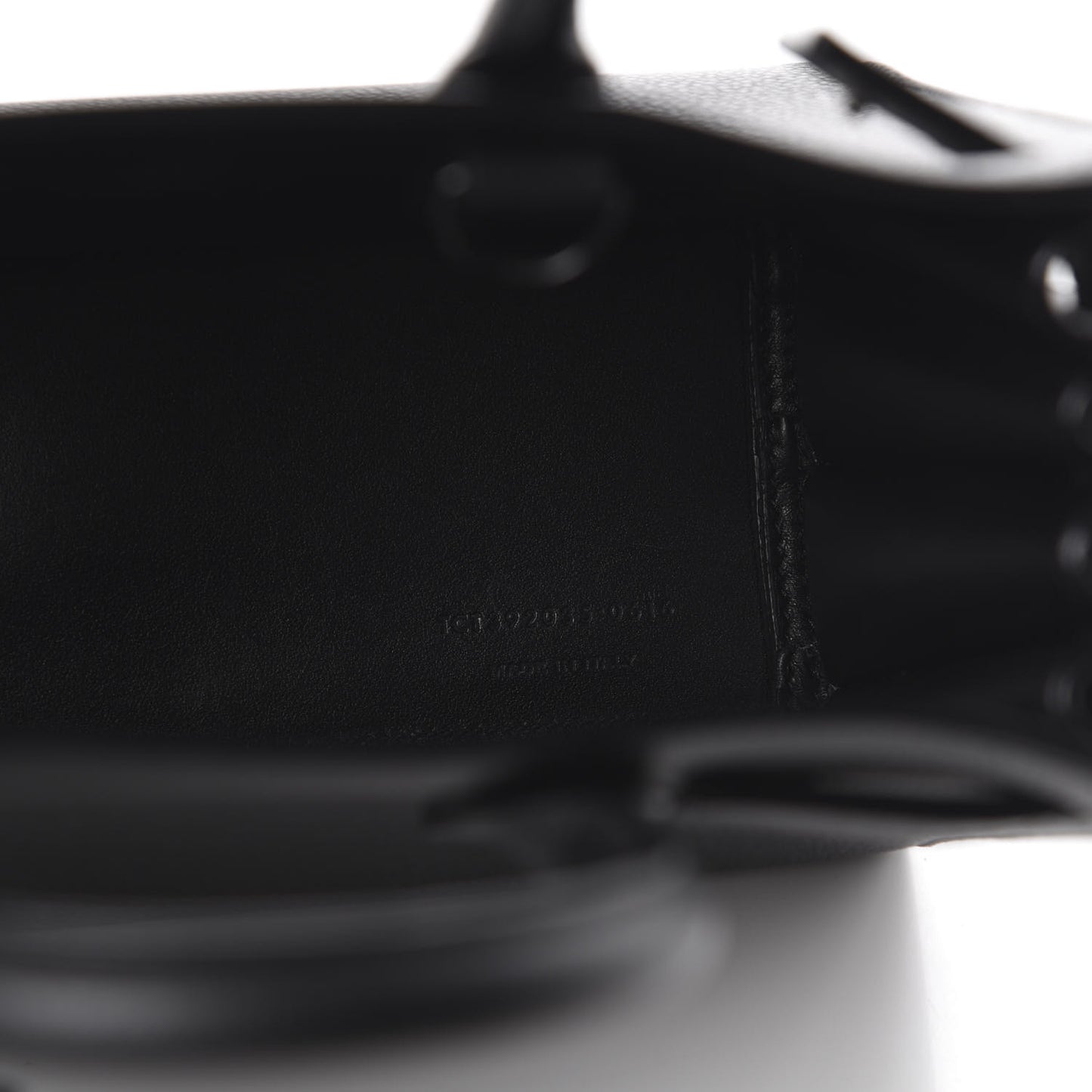 Grained Calfskin Nano Sac De Jour Black