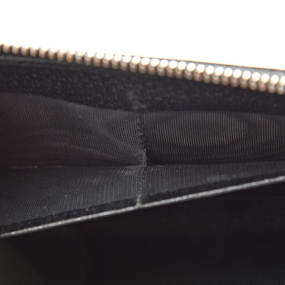 Gucci Monogram Metal Bar Zip Around Wallet Black 10 of 13