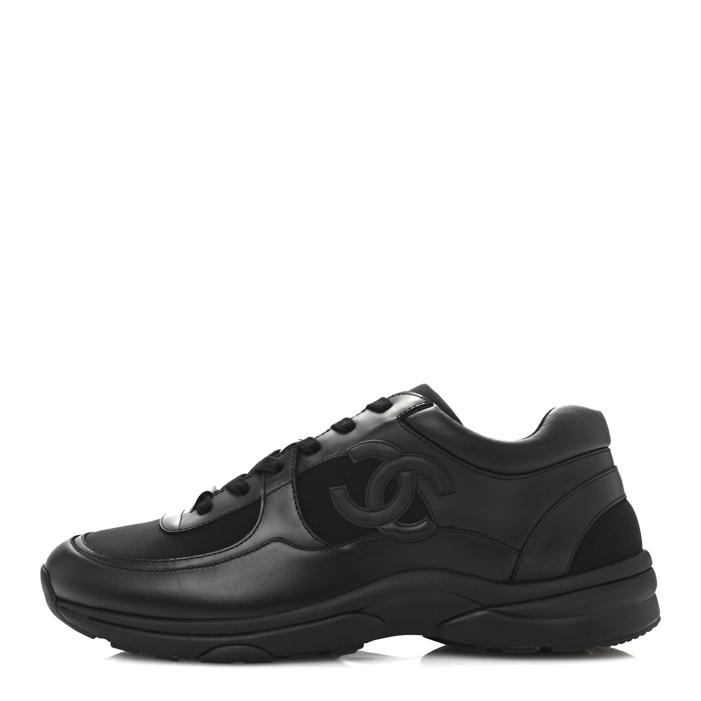 Lambskin Fabric CC Uniform Mens Sneakers 44 Black