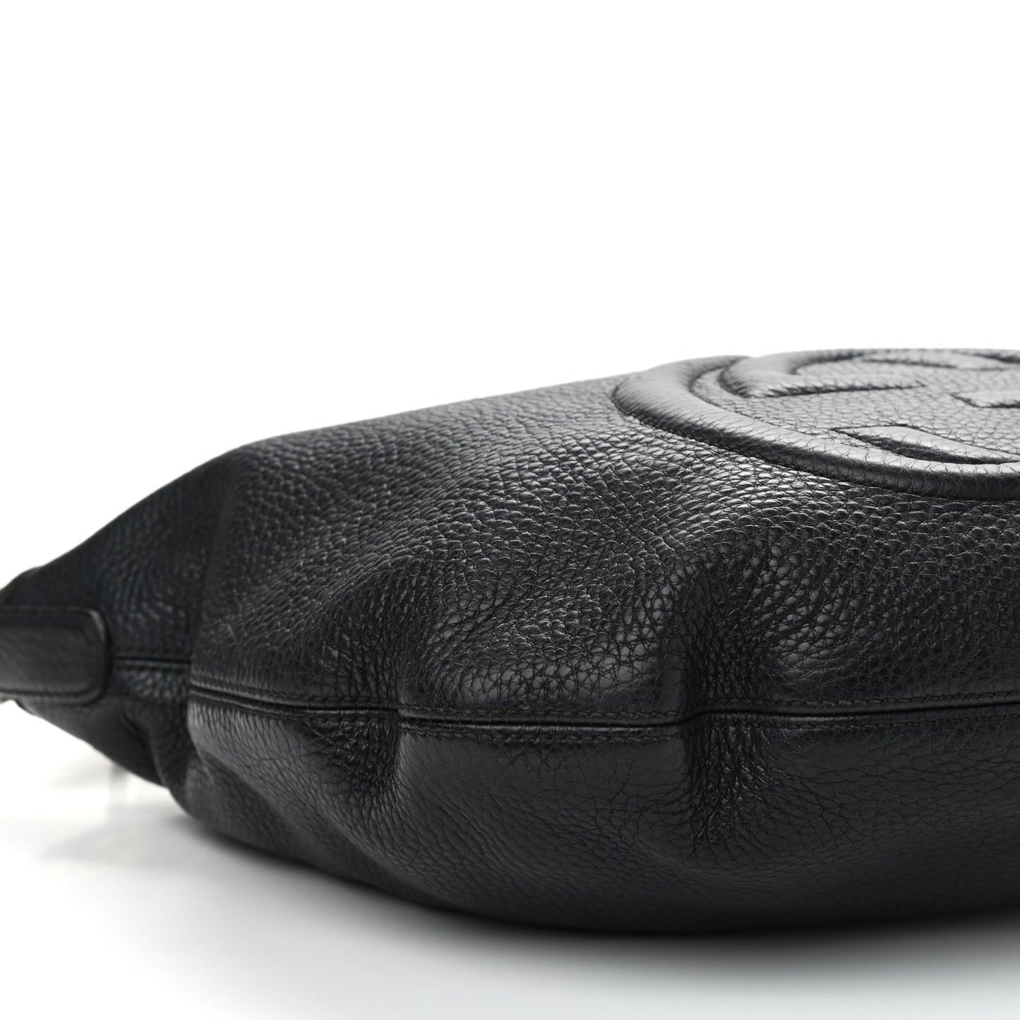 Pebbled Calfskin Medium Soho Hobo Black