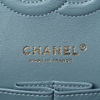 Chanel Tweed Quilted Medium Double Flap Turquoise Purple White Red 5 of 7
