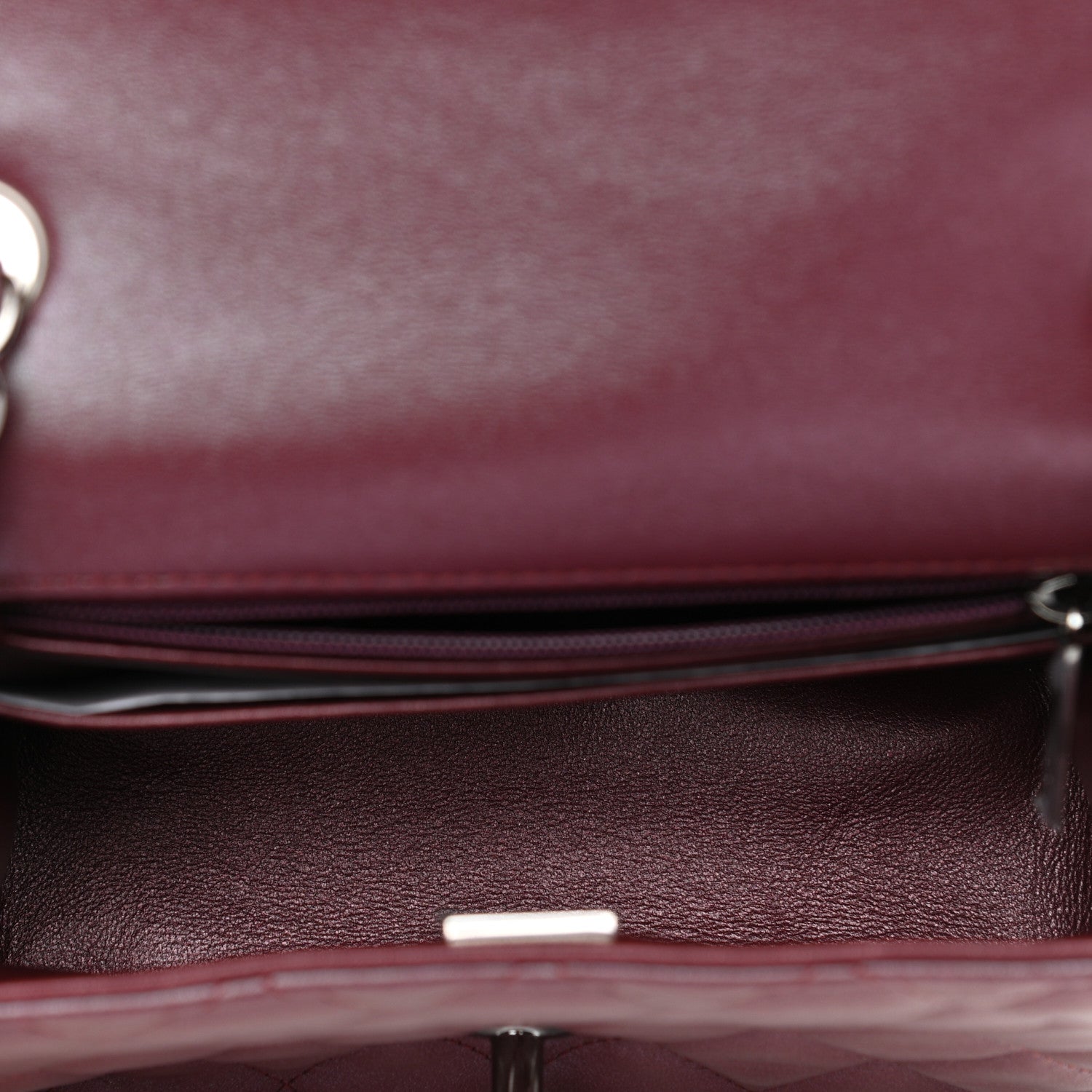 Chanel Iridescent Lambskin Quilted Mini Square Flap Burgundy 5 of 11