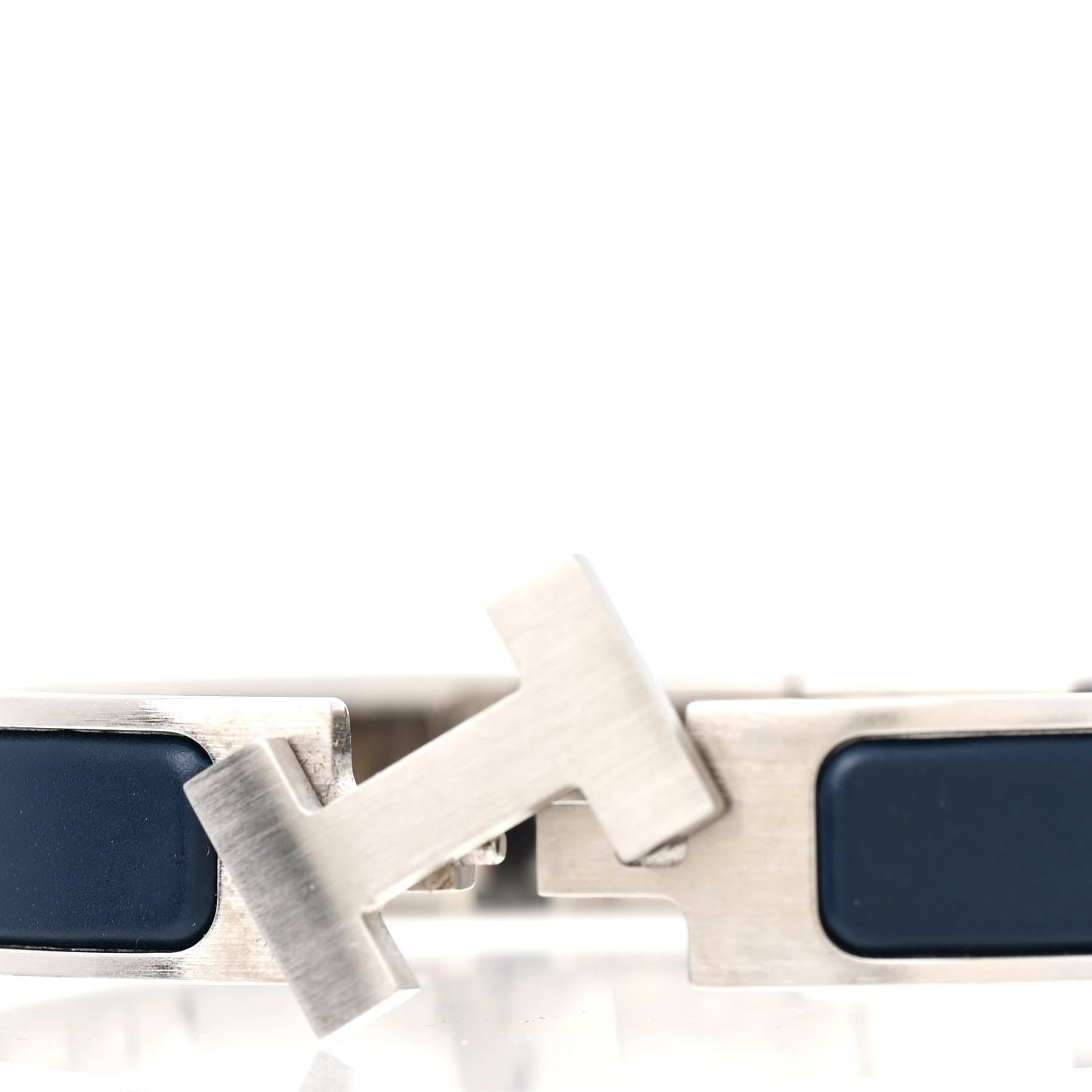 Hermes Matte Enamel Narrow Clic Clac HH Bracelet GM Bleu Nuit 5 of 6