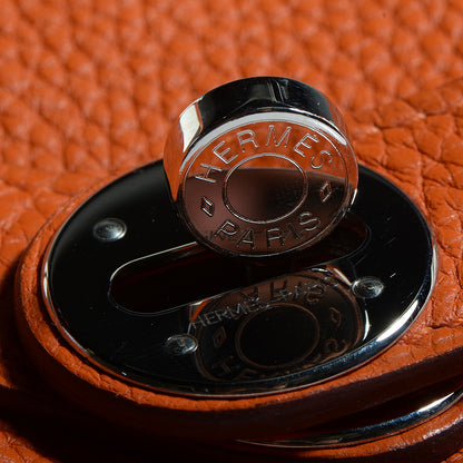 Hermes Taurillon Clemence Lindy 34 Orange 10 of 17