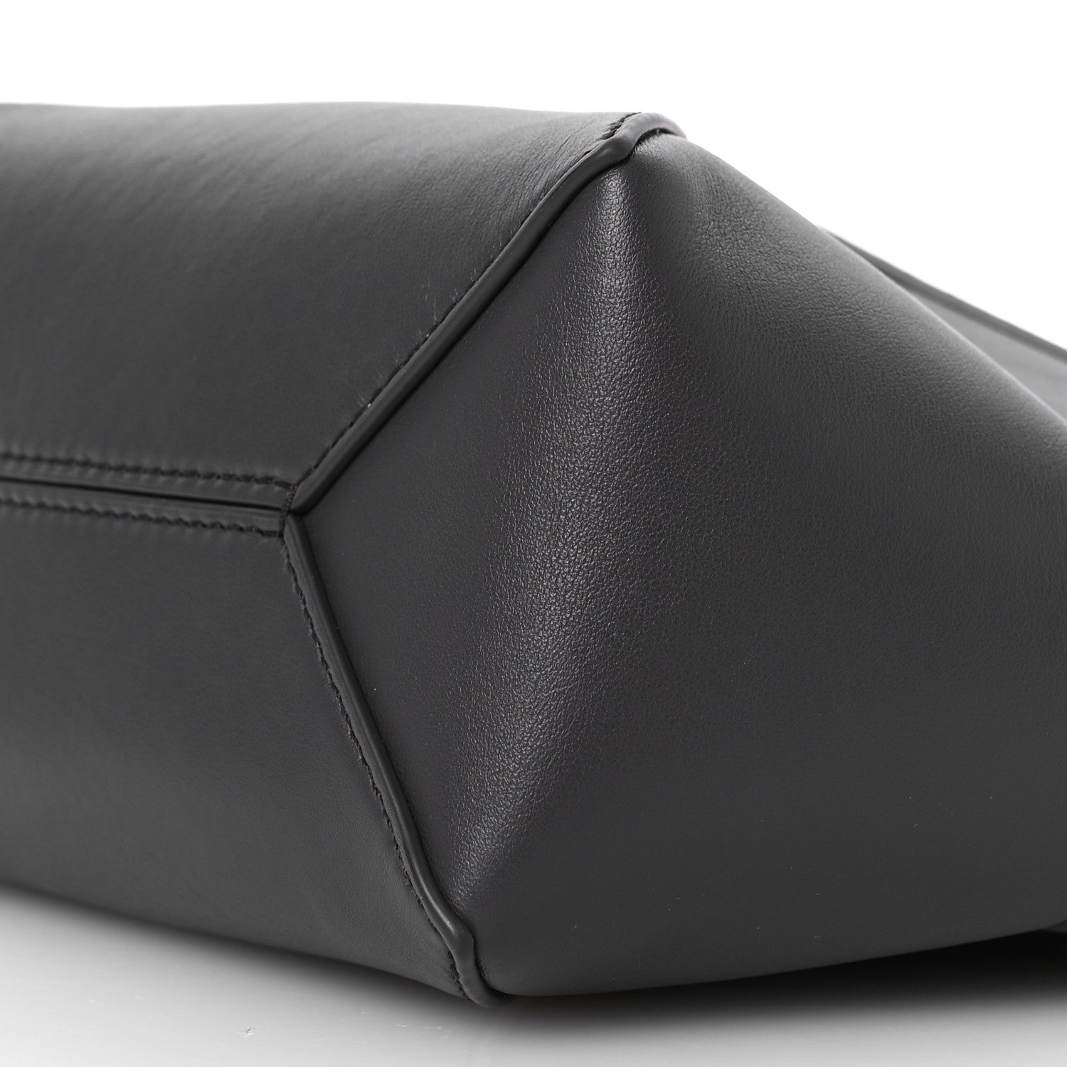 Loewe Shiny Calfskin Mini Puzzle Fold Tote Pearl Grey Dark Grey 10 of 10