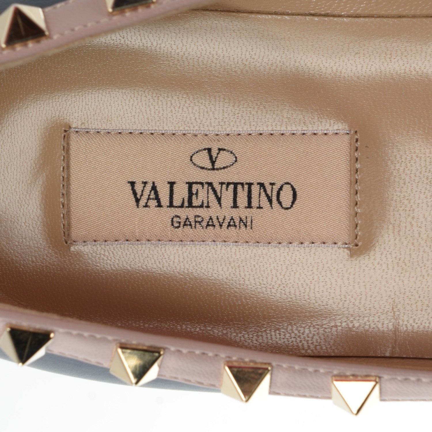 Valentino Garavani Nappa Rockstud Ballerina Flats 38.5 Marine Poudre 8 of 8