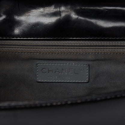 Chanel Glazed Calfskin Large Boy Flap Black 8 of 13