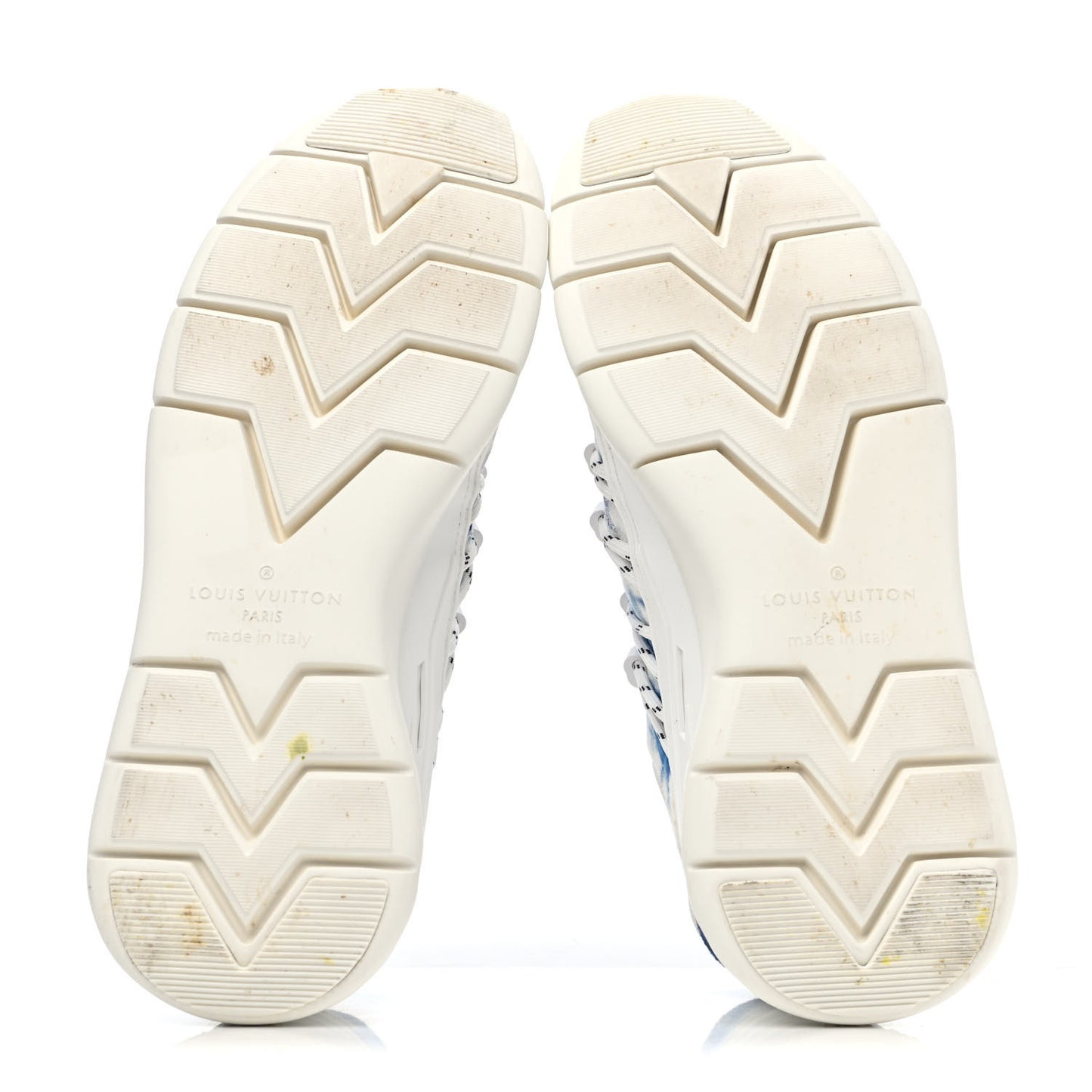 Denim Rubber Monogram Tie Dye Fastlane Low Sneakers 7 Marine