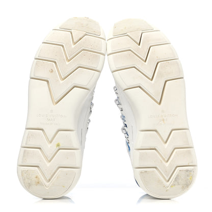 Louis Vuitton Denim Rubber Monogram Tie Dye Fastlane Low Sneakers 7 Marine 4 of 4