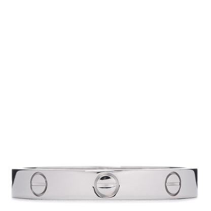 Cartier 18K White Gold 3.5mm LOVE Wedding Band Ring 64 10.75 1 of 4