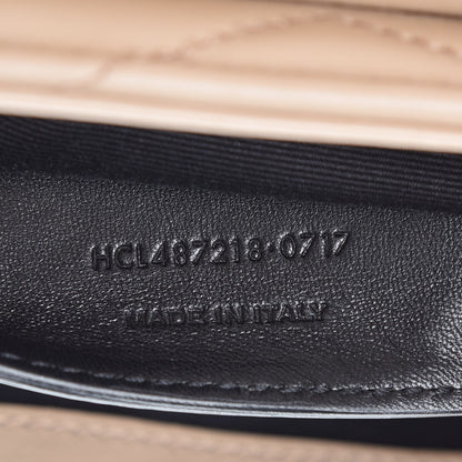 Saint Laurent Calfskin Y Quilted Monogram Small Loulou Chain Satchel Nude Powder 7 of 9