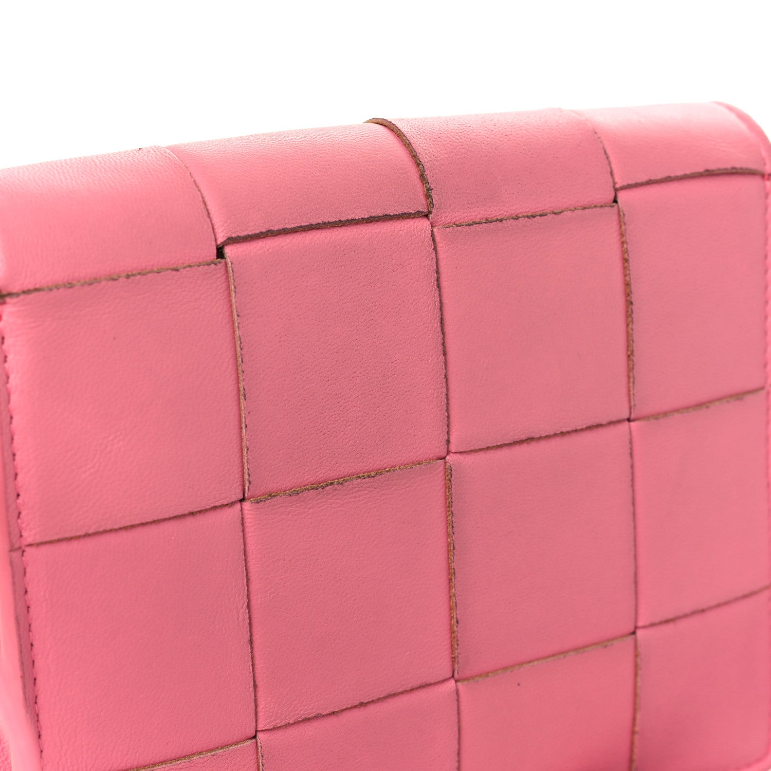 Bottega Veneta Lambskin Maxi Intrecciato Mini Cassette Crossbody Bag Pink 10 of 10