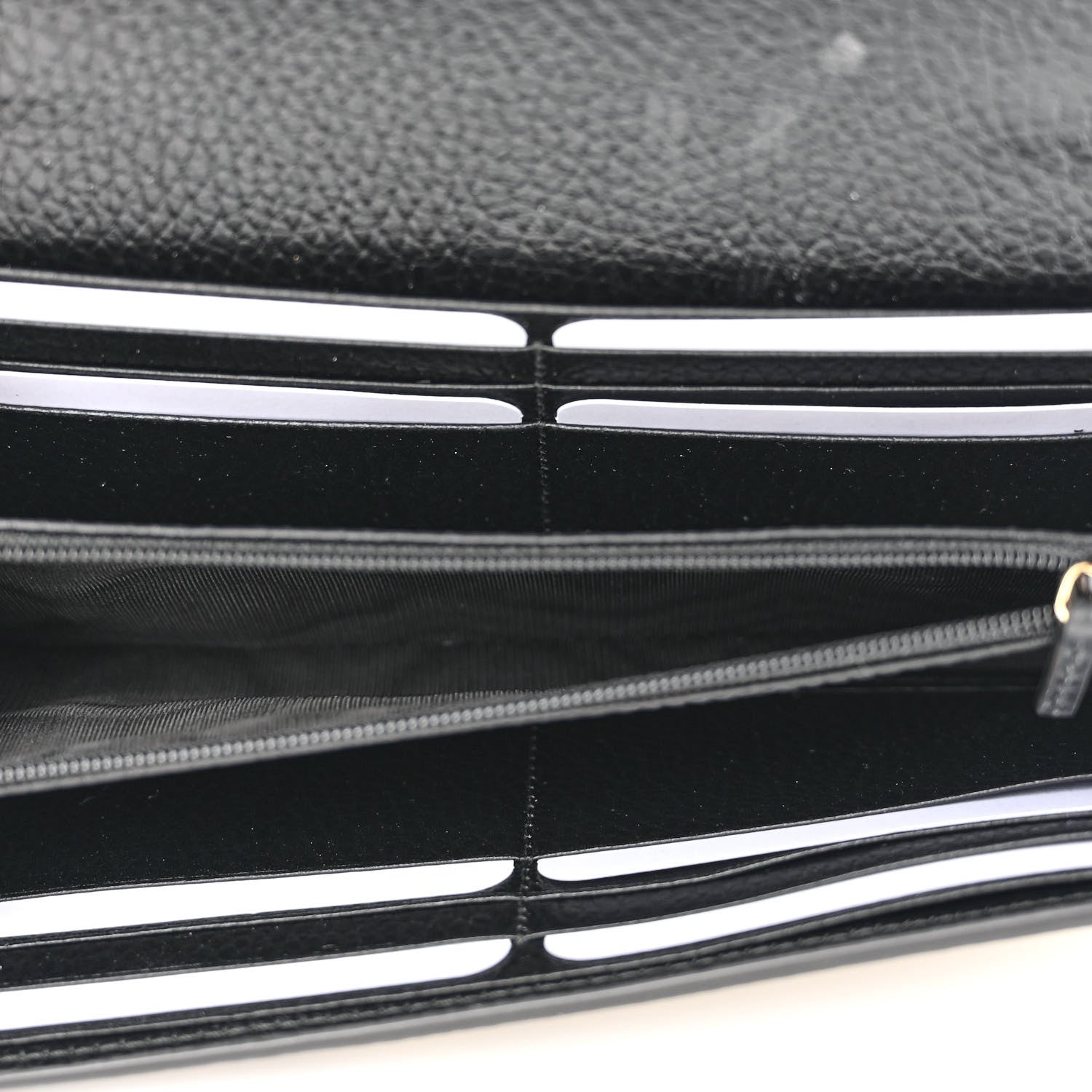Gucci Dollar Calfskin GG Supreme Monogram Petite GG Marmont Wallet Chain Bag Black Beige Ebony 5 of 12