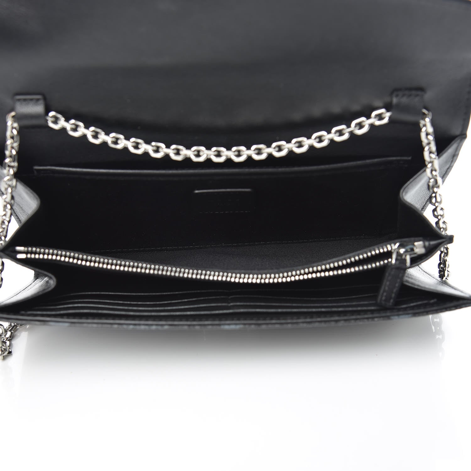 MCM Visetos Patricia Continental Crossbody Wallet Black 5 of 10