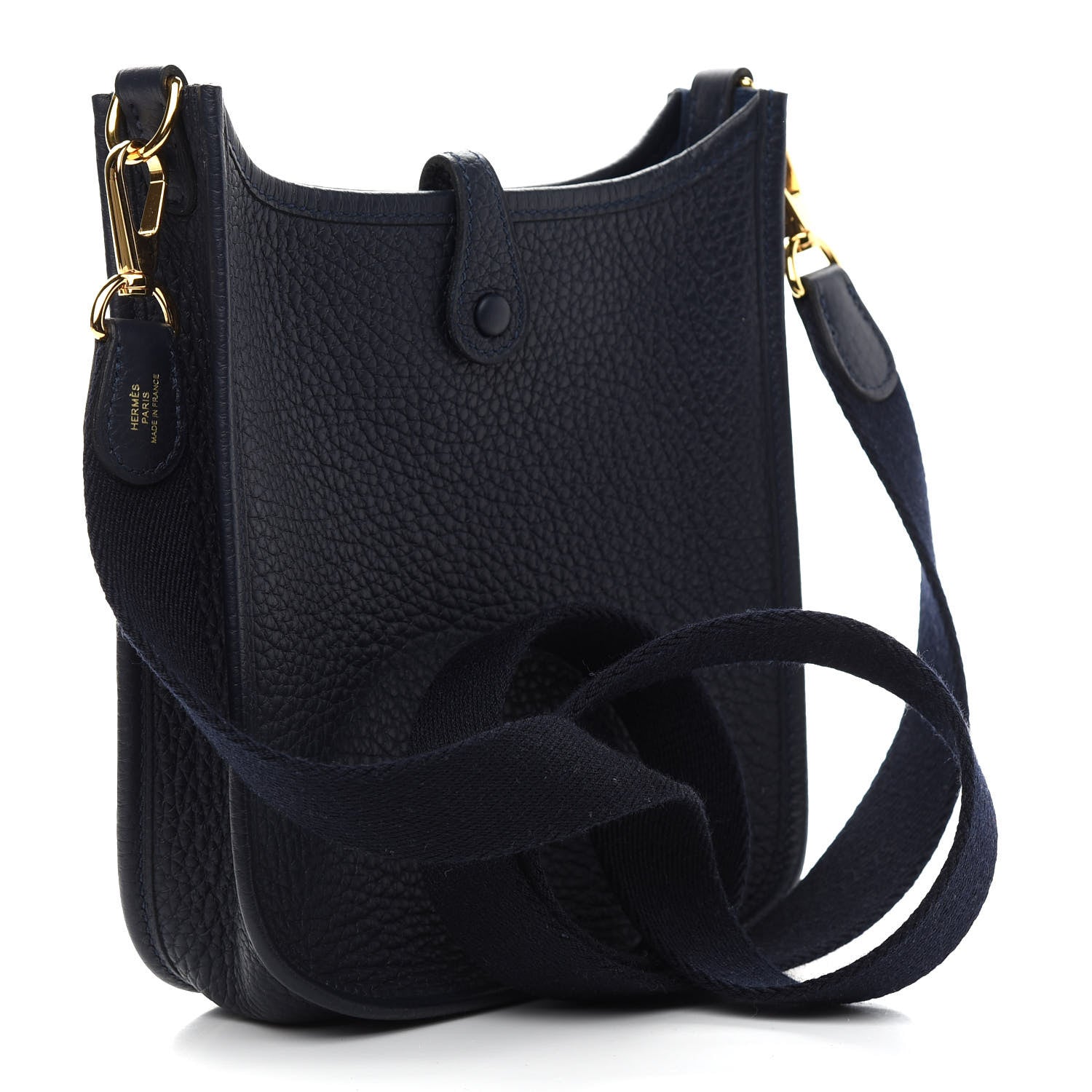 Hermes Taurillon Clemence Evelyne TPM Bleu Nuit 3 of 9