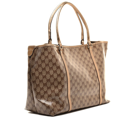 Gucci Crystal Monogram Large Joy Tote Gold 3 of 9