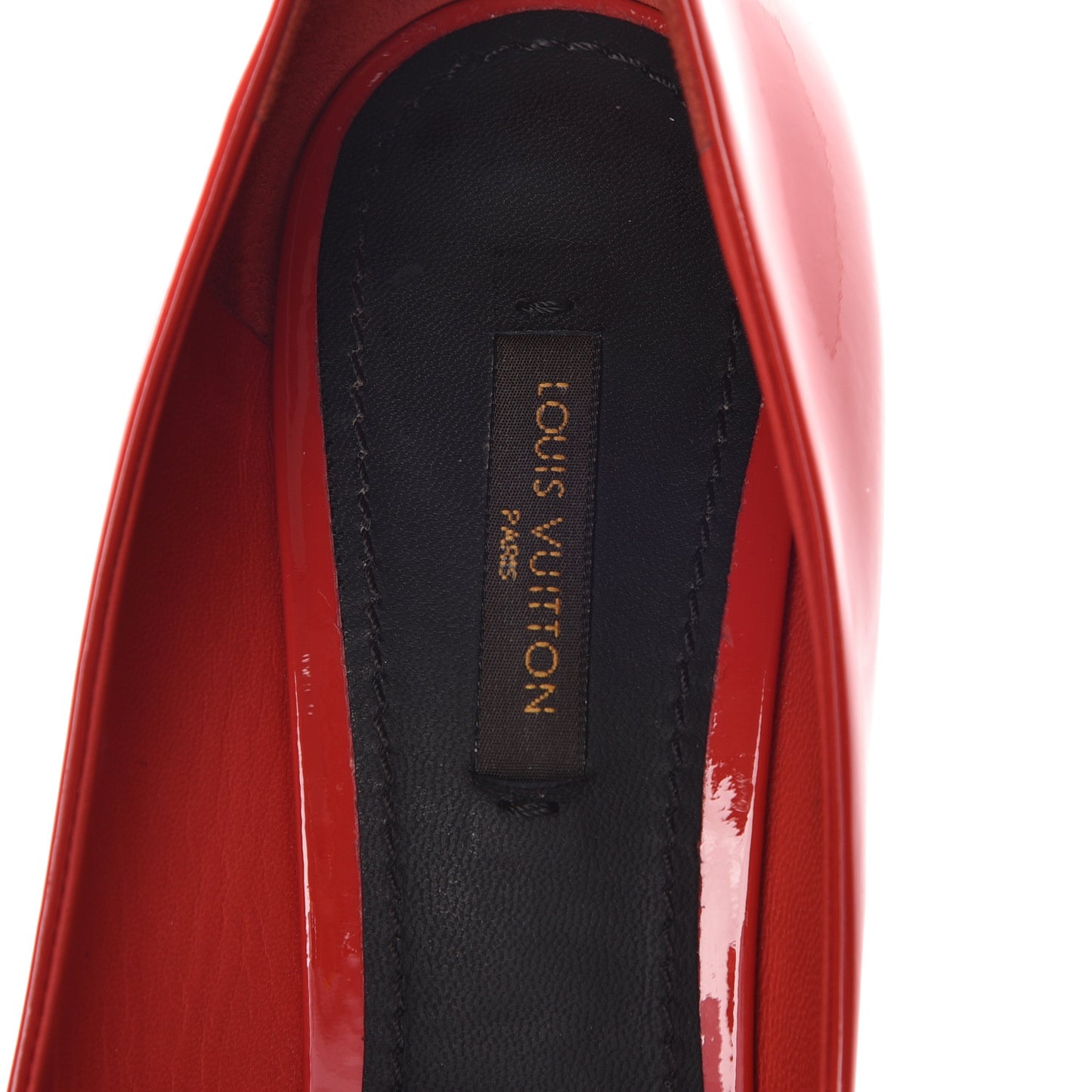 Patent Calfskin Betty Pumps 39 Red