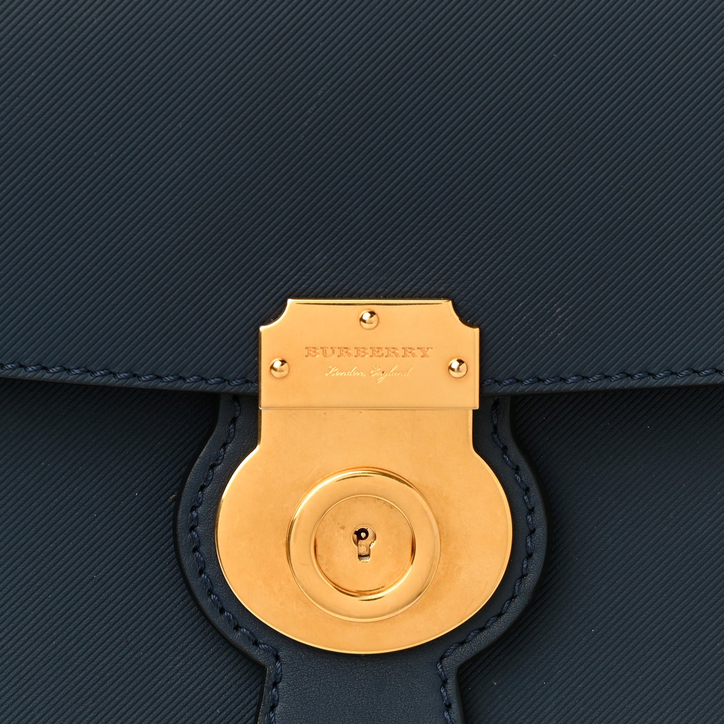 Trench Calfskin Medium DK88 Top Handle Bag Ink Blue