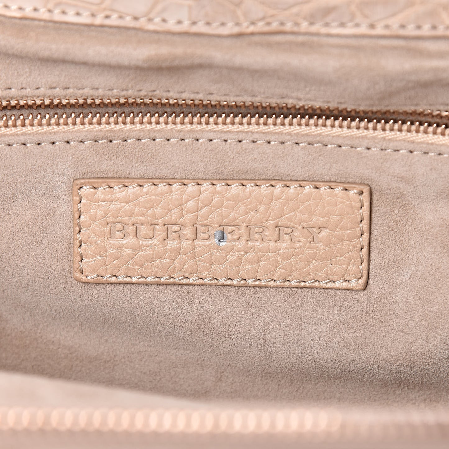 Nubuck Alligator Small Wilburg Clutch Natural Nude