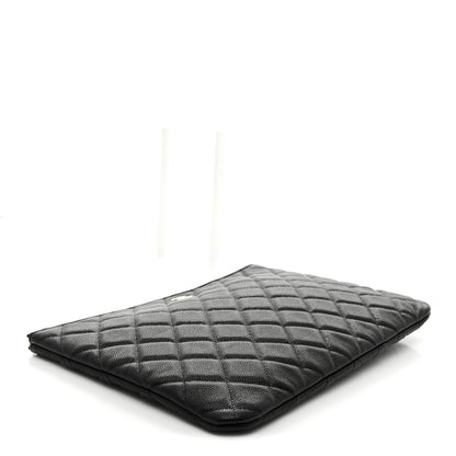 Chanel Caviar Quilted Medium Cosmetic Case Black 4 of 7