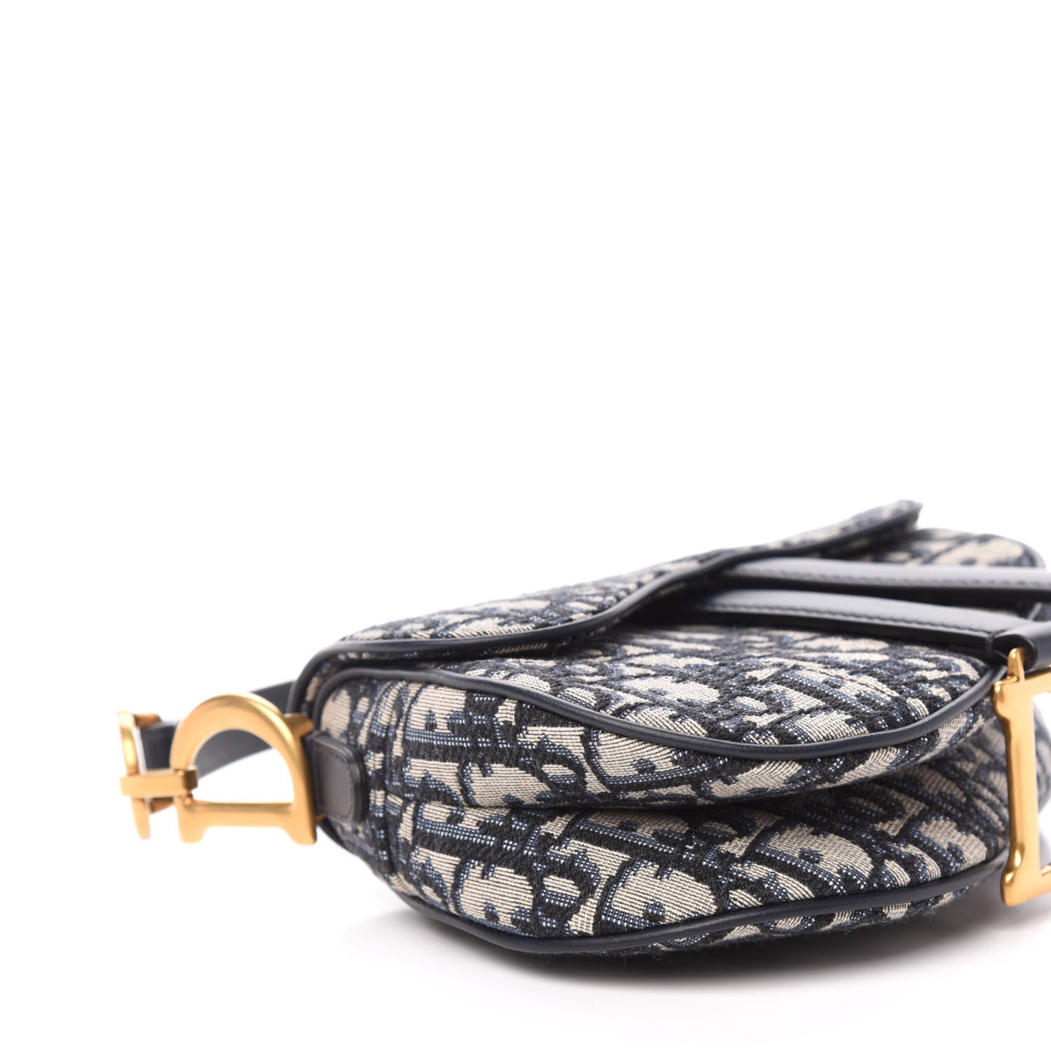 Christian Dior Oblique Mini Saddle Bag Blue 8 of 11