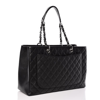 Chanel Caviar Quilted XL Grand Shopping Tote GST Black 3 of 10