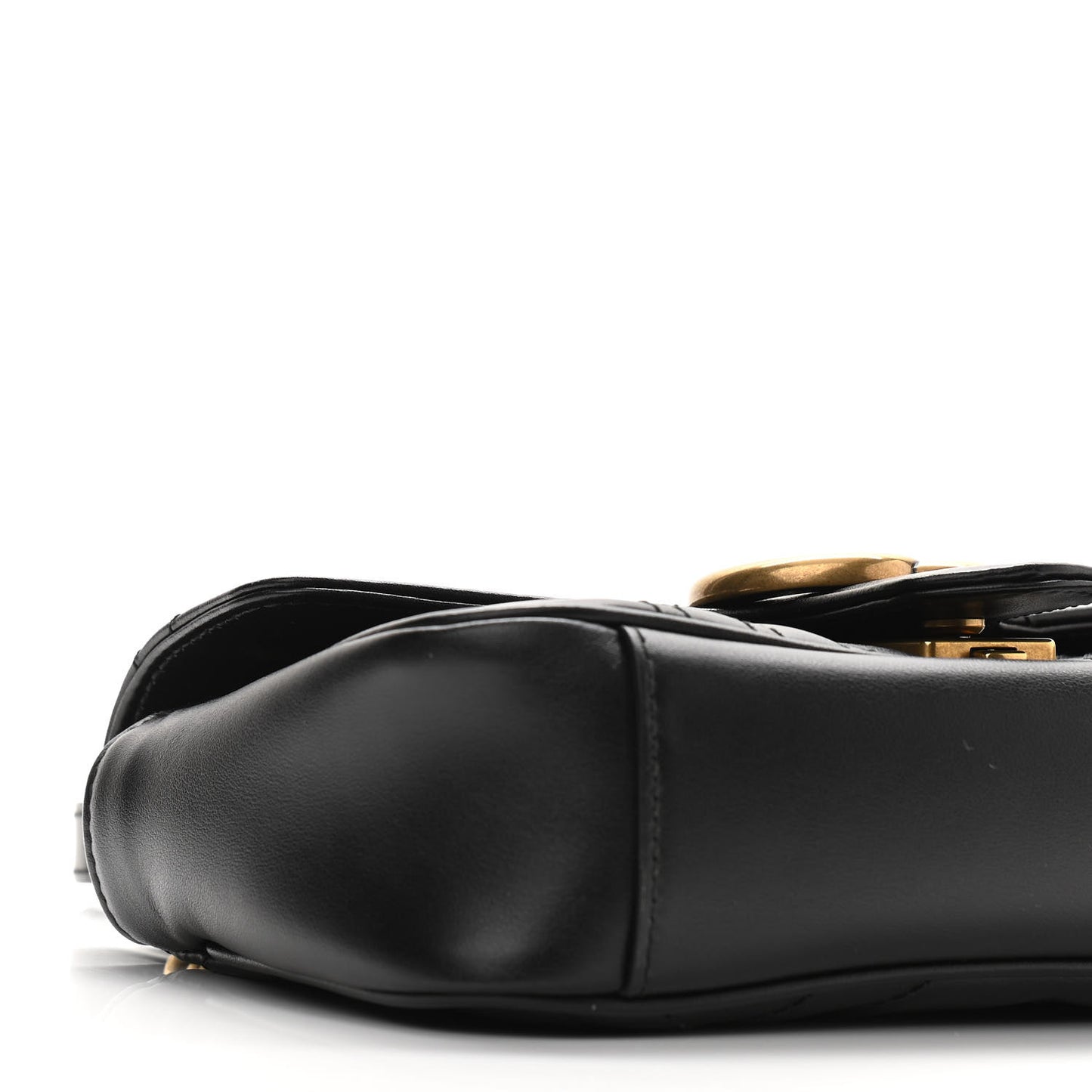 Calfskin Matelasse Mini GG Marmont Shoulder Bag Black