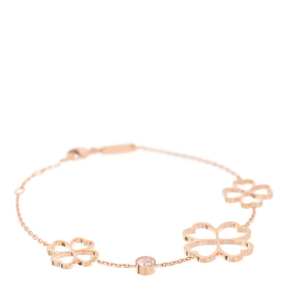 Chopard 18K Rose Gold Diamond Happy Clover Bracelet 1 of 4