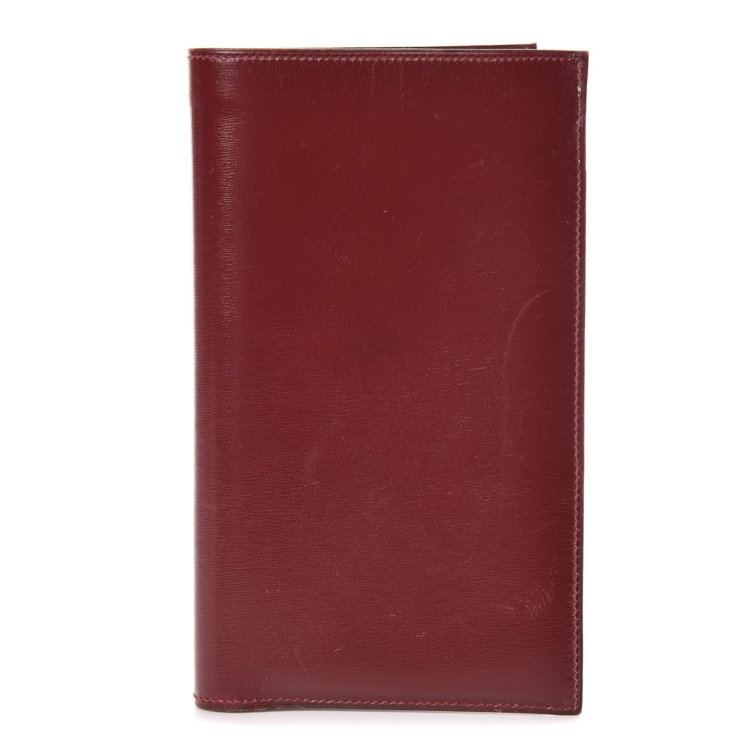 Hermes Box Checkbook Holder Wallet Rouge H 1 of 7