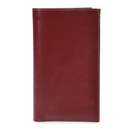 Hermes Box Checkbook Holder Wallet Rouge H 1 of 7