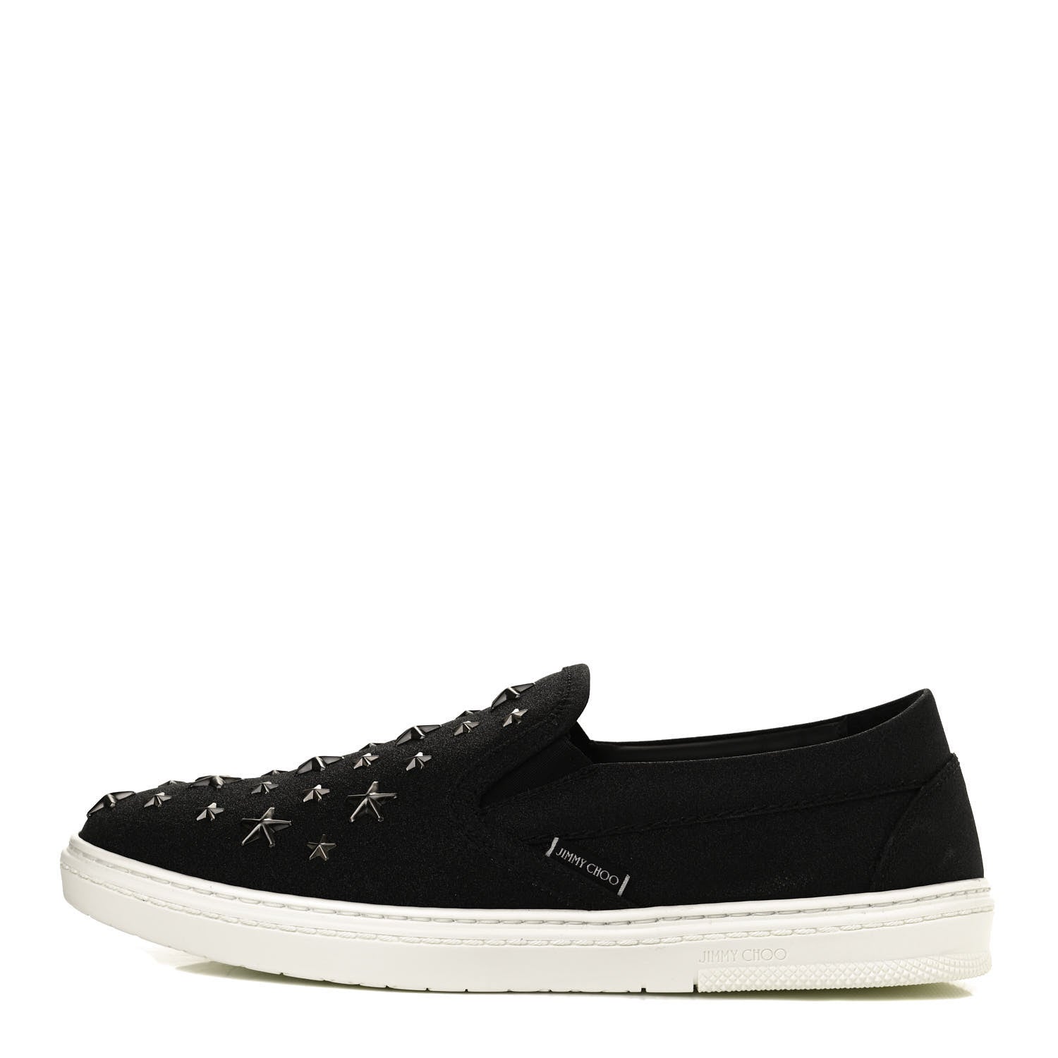 Jimmy Choo Fine Glitter Suede Mens Grove Sneakers 40.5 Black 1 of 10