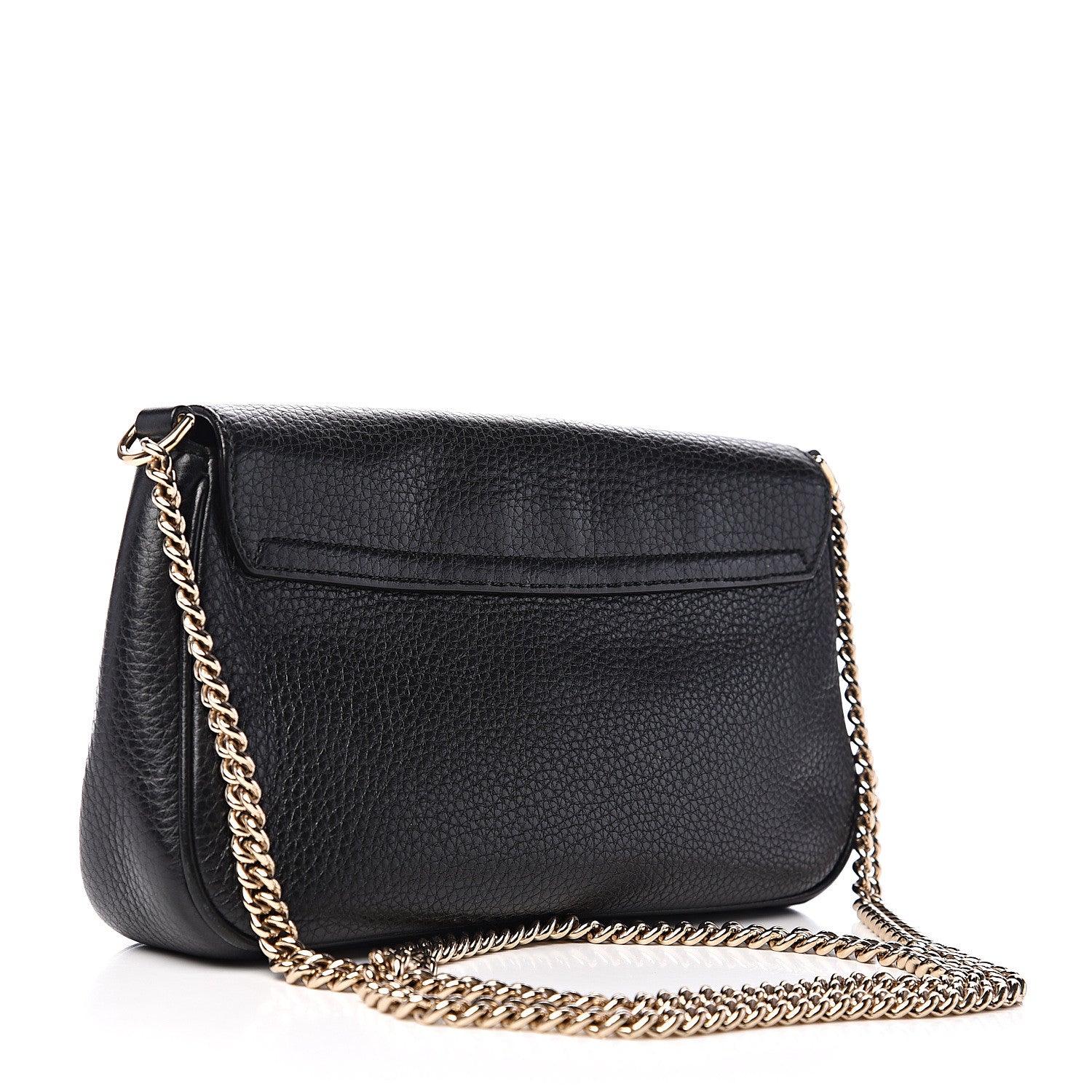 Gucci Pebbled Calfskin Medium Soho Flap Crossbody Black 2 of 9