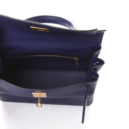 Hermes Togo Kelly Retourne 28 Bleu Encre 6 of 16