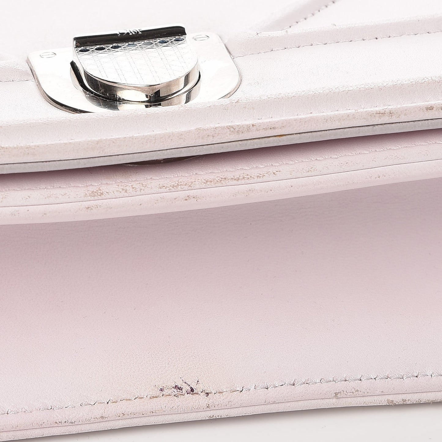 Calfskin Medium Diorama Flap Bag Off White