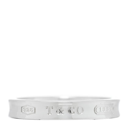Tiffany Sterling Silver Narrow 1837 Band Ring 58 8.25 1 of 4